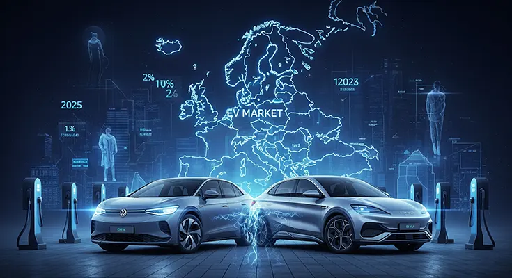 European EV Market 2025: Volkswagen and BYD Lead a Shifting Landscape