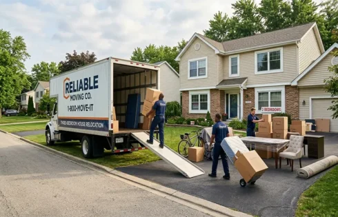Average Moving Company Cost for a Three-Bedroom House