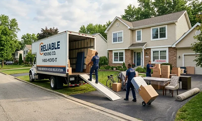 Average Moving Company Cost for a Three-Bedroom House